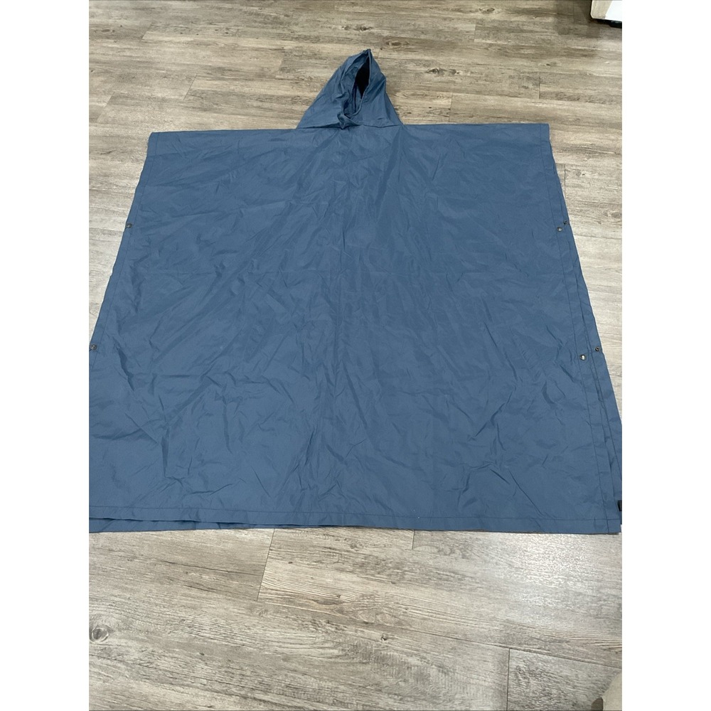 Outdoor Products Navy Blue Raincoat Rain Jacket Poncho Unisex Size Long 503 USA